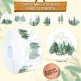 1000Pcs Merry Christmas Stickers Roll Watercolor Forest Decals Green