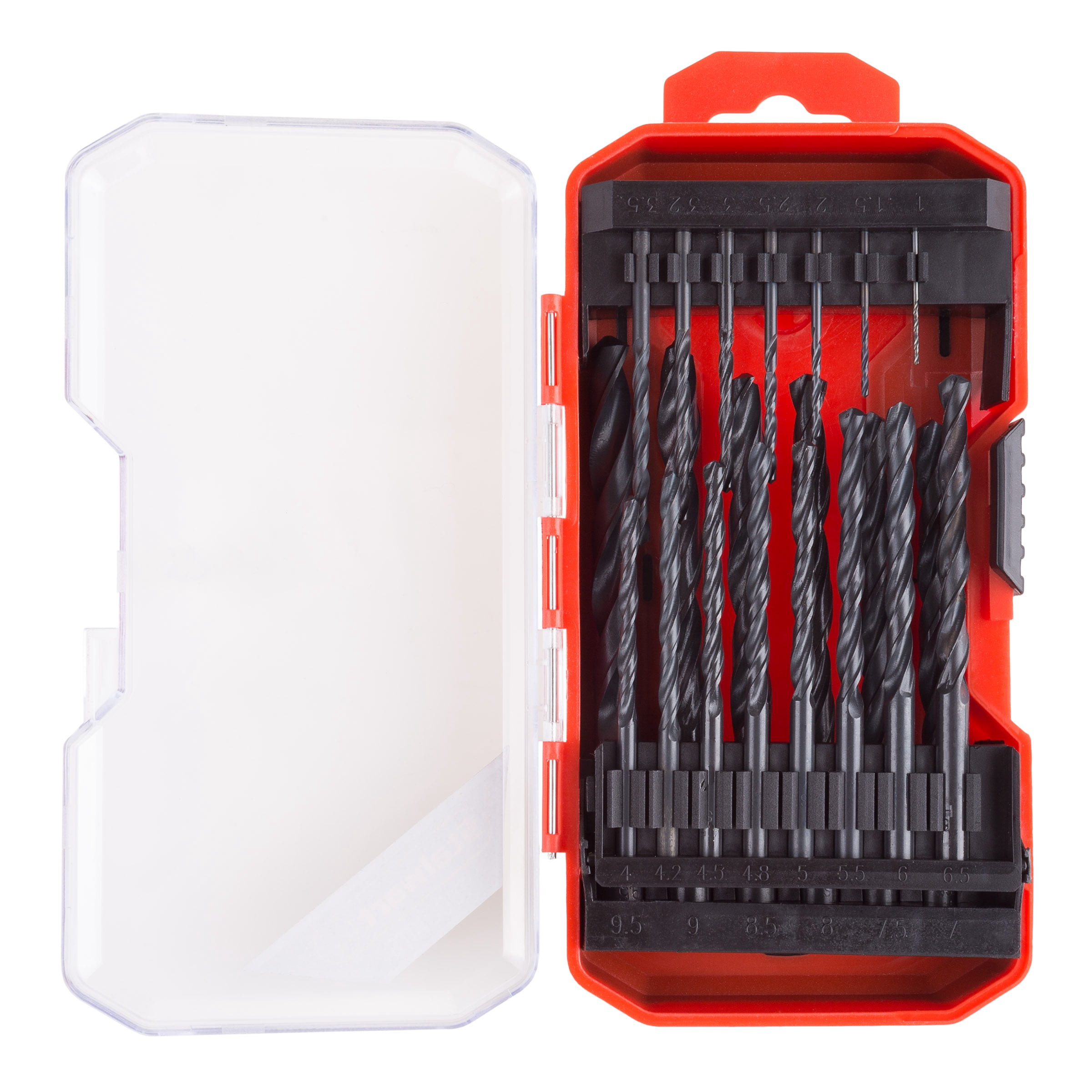 Drill Bit Set, Black Oxide Finish and High-Speed Steel Build– Straight Shank Twist Bits for Power Drill- 21 Piece Kit with Storage Case by Stalwart
