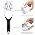 thumbnail image 3 of Heavy Duty Stainless Steel Potato Masher Kitchen Tool with Foldable Fine-grid Mashing Plate for Vegetables and Fruits, 3 of 7