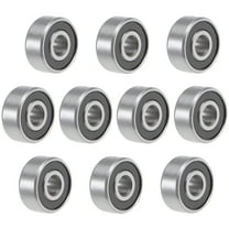 Unique Bargains R2-2RS Deep Groove Ball Bearing, 1/8"x3/8"x5/32" Sealed GCr15 Bearings 10pcs