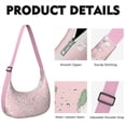 thumbnail image 5 of Lightweight Hobo Bag with Daisy Floral Design Adjustable Strap Smooth Zipper Nylon Material Suitable for Daily Use and Outdoor Activities, 5 of 5