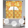 thumbnail image 2 of Orange Flowers Swag Curtains for Living Room/Bedroom Windows, Vintage Floral Country Rustic Pastoral Kitchen Curtains and Valances Set 36 Inch Length, Light Filtering Swags Valance Curtain Panels, 2 of 5