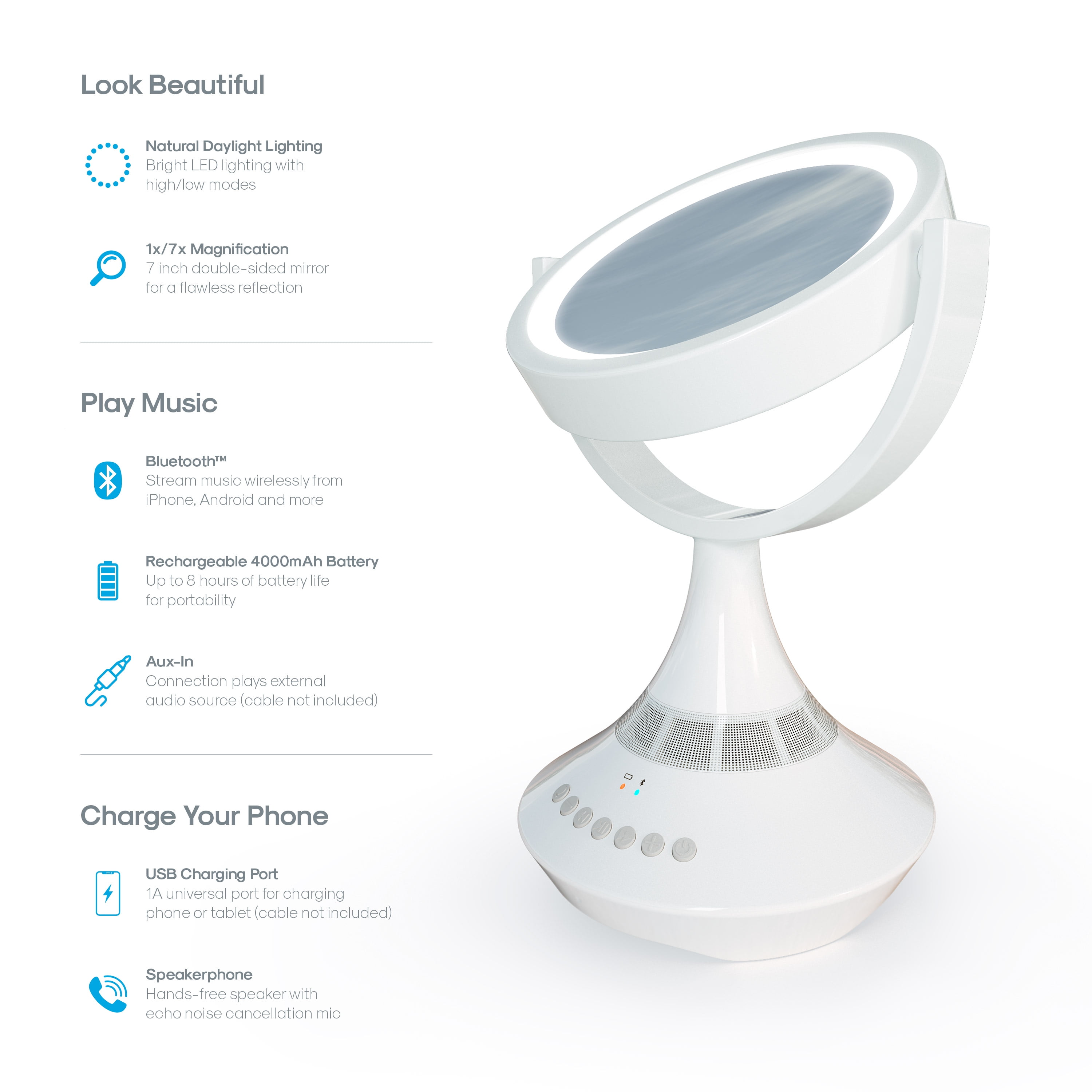 vanity mirror walmart bluetooth