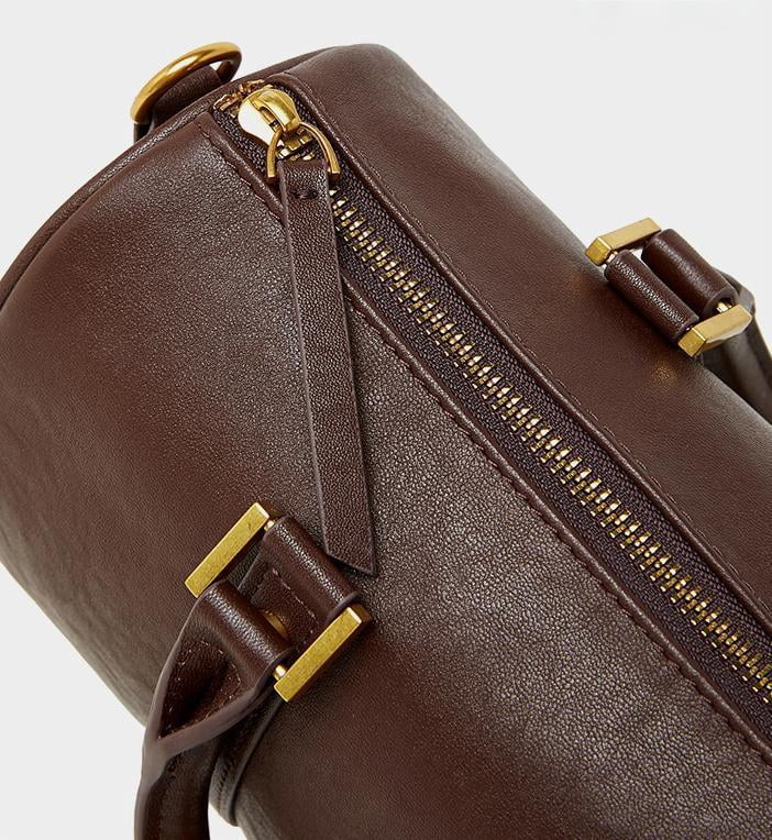 Women’s Genuine Leather Satchel Handbag, Top Handle Crossbody Purse