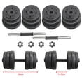 thumbnail image 4 of Yaheetech 44LB Dumbbell Set Adjustable Weight Plates, Black, 4 of 9