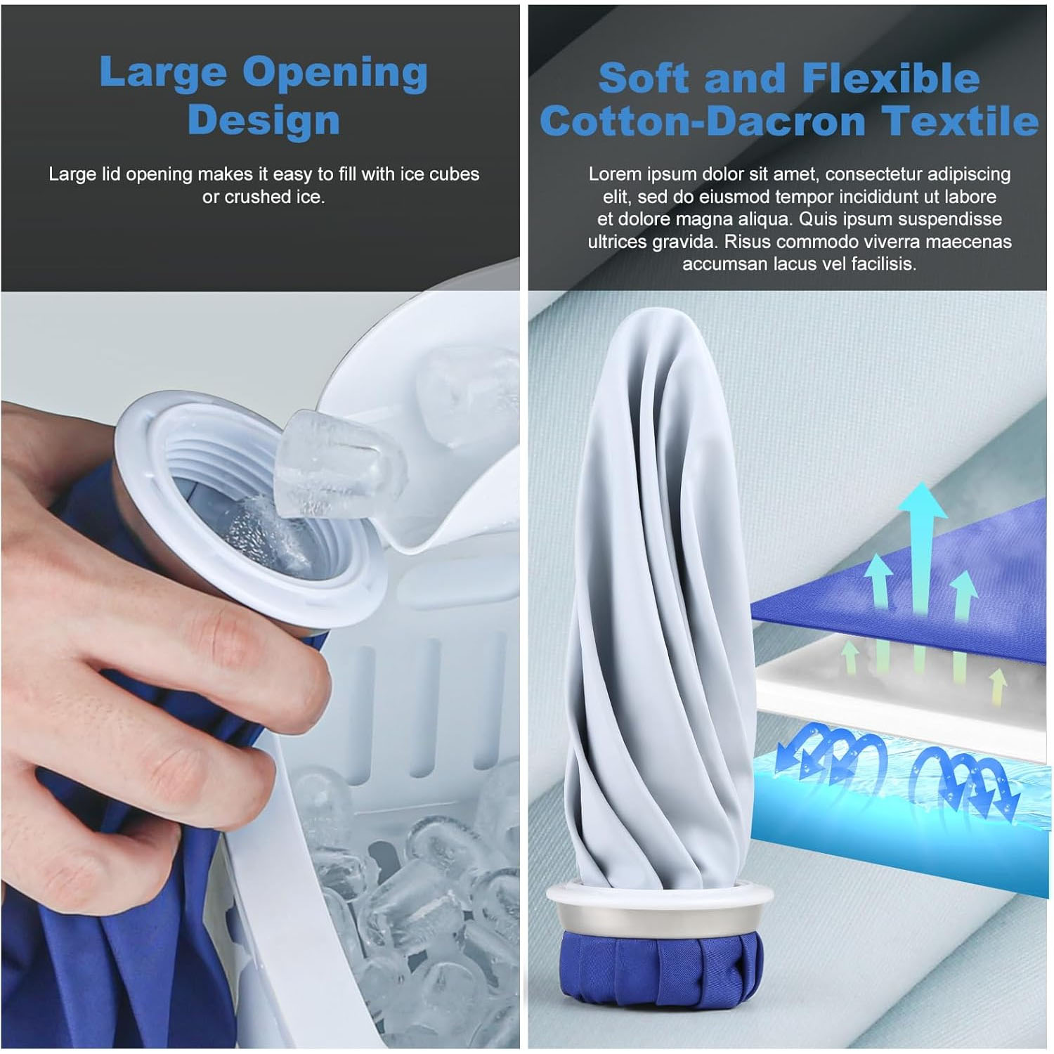 Peduu Reusable Ice Packs and Hot Water Bags, 3-Pack photo 7