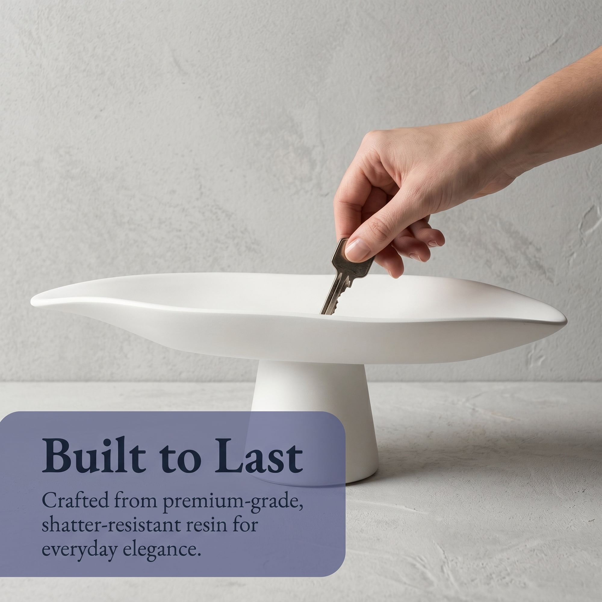 Unique Bargains Footed Decorative Pedestal Oblong Boat Shaped Bowl White 12.2*5.1*3.9inch