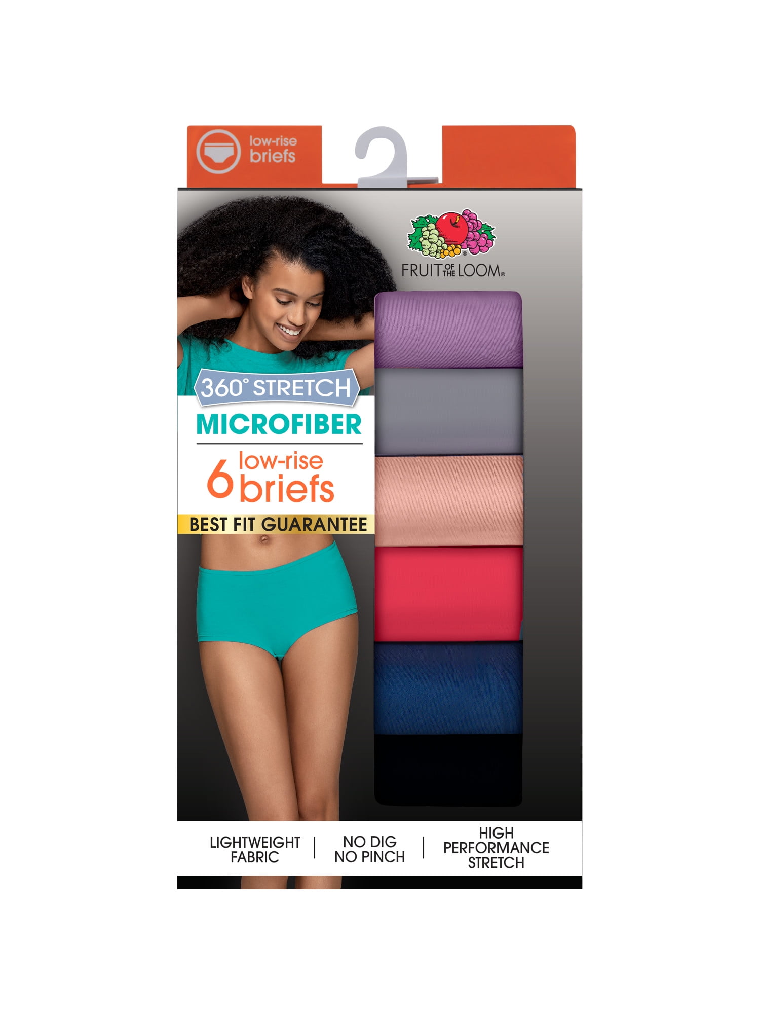 Fruit of the Loom Women's 360 Stretch Microfiber Low-Rise