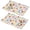 Pioneer Flower Floral-2, variant on Placemat, Pioneer Flower Floral Print Pattern Place Mats Table Mat Set Of 2, PVC Washable Placemats for Party Kitchen Dining Decoration, 18x12 Inch, Fade Resistant