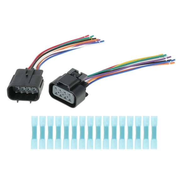 Unique Bargains No.22853028 Male and Female Headlights Connector Harness Plug Wire for Chevrolet Silverado 2007-2015 8 Pin Left and Right Headlights Connector No.22853027
