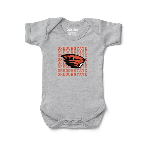 Newborn & Infant Chad & Jake Heather Gray Oregon State Beavers Retro Bodysuit