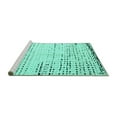 thumbnail image 2 of Ahgly Company Machine Washable Indoor Square Solid Turquoise Blue Modern Area Rugs, 5' Square, 2 of 4