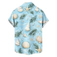 thumbnail image 6 of Xcmzpl Hawaiian Print Vacation Aloha Shirt for Men Rolled-up Short Sleeve Casual Button Down Shirts Lightweight Summer Graphic Tees Mint Green L, 6 of 7