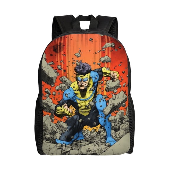 Invincible Laptop Backpacks 16 Inch Cartoon College School Bag Bookbag Lightweight Students Travel Shoulder Bag Daypack