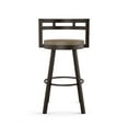 thumbnail image 2 of Amisco Vector 26 In. Swivel Counter Stool - Beige Distressed Wood / Dark Brown Metal, 2 of 9