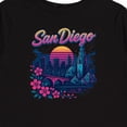 thumbnail image 4 of Inktastic San Diego Retro Sunset Skyline Boys or Girls Long Sleeve Toddler T-Shirt, 4 of 5