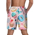 thumbnail image 2 of Lsque Mens Swim Trunks Cupcakes and Donuts Pattern - Bathing Suit Compression Liner - Beach Swim Shorts Swimwear - (S-3XL) - Stretch Quick Dry -Large, 2 of 9