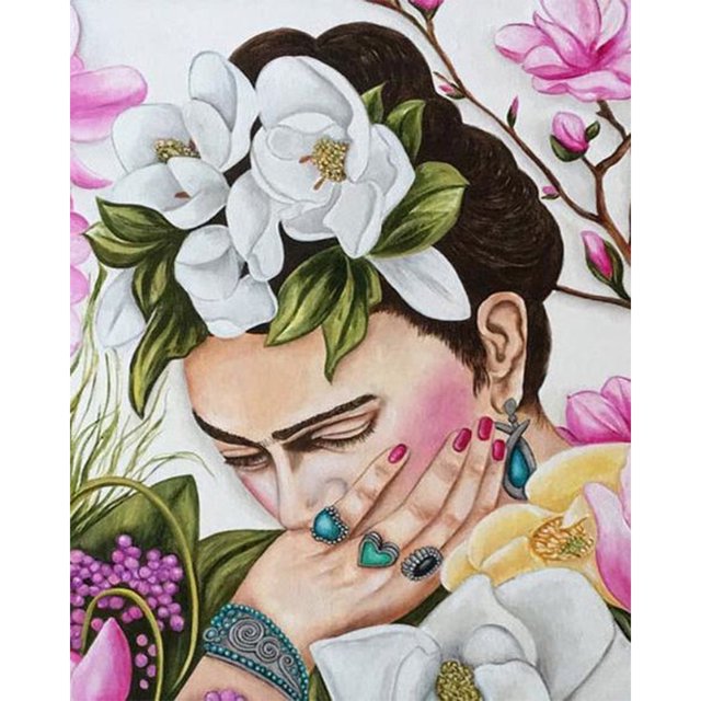 Cuadros Decorativos Flor belleza pintura al óleo acrílica por números lienzo dibujo DIY arte pintado a mano JShteea Nuevos Originales