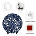 thumbnail image 4 of Salouo Plant Pattern Bone China Decorative Plate,Holiday Decor Decorative Ceramic Plates with Stand Elegant Home DéCor for Hallway/Living Room/Bedroom-7in, 4 of 6