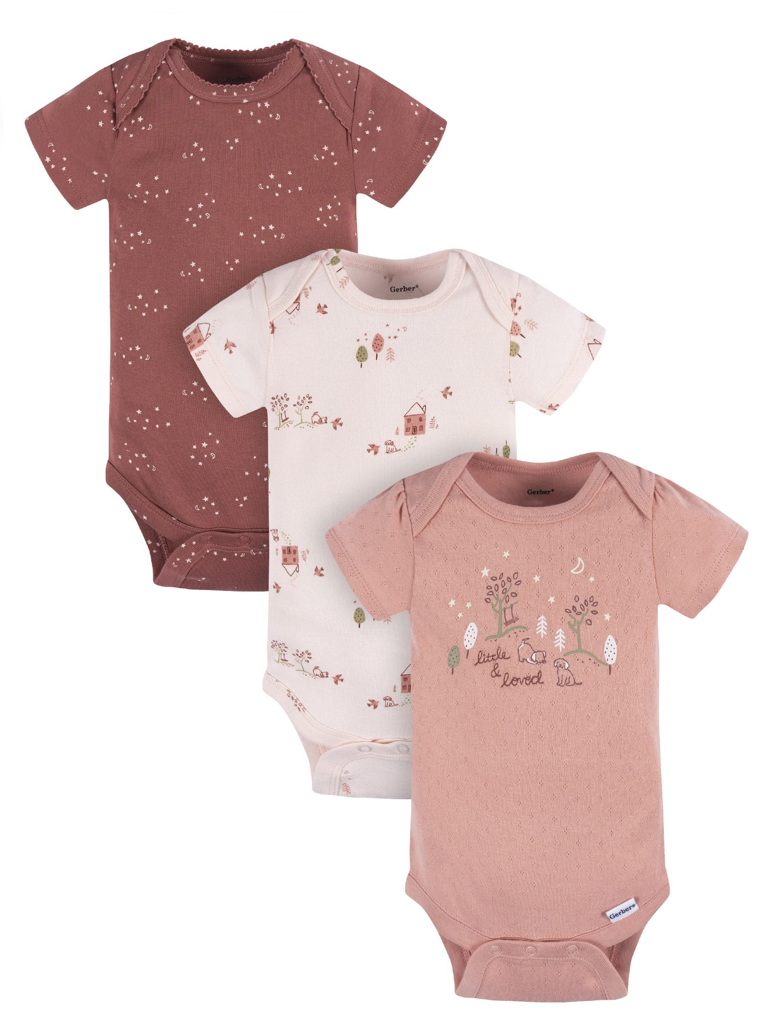 Gerber Baby Girl Bodysuits & Pants Outfit Set, 5-Piece, Newborn-12 Months