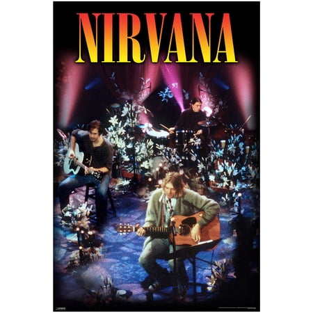 Pyramid America: Nirvana: Unplugged - 24x36 Poster, Album Cover Print - Grunge Rock Band Artwork, Licensed Music Wall Decor, Premium Fan Collectible
