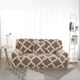 thumbnail image 2 of PiccoCasa 2Pcs Elastic Sofa Slipcover 2+3 Seater Couch Cover with 2 Pillow Covers, Brown, 2 of 6