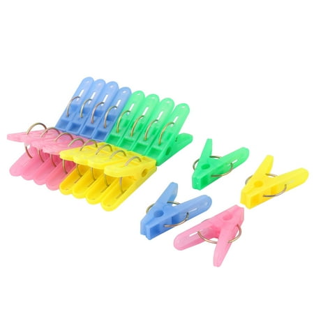 plastic clips clothes hanger hanging assorted 20pcs clamps pegs towel yellow pink walmart