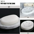 thumbnail image 5 of ACDANC Bar Soap Holder for Shower Marble Dish Tray Home Accents Decor Dishes Bathroom Container White, 5 of 6