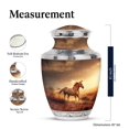 thumbnail image 2 of KARYLIZ Horse Tiny Cremation Urns for Ashes Adult Female - Brown Urns for Human Ashes Adult Male Burial - Small Urn For Ashes For Women - Memorial Ash Mini Burial Urn (Combo 10" & 3", Set of 5), 2 of 2