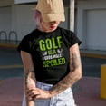 thumbnail image 2 of Distressed Golf Is a Good Walk Spoiled Sayings with Balls, Golf Player, Golfing or Golfer Themed Merch Gift, Military Green T-Shirt, 2XL, 2 of 5