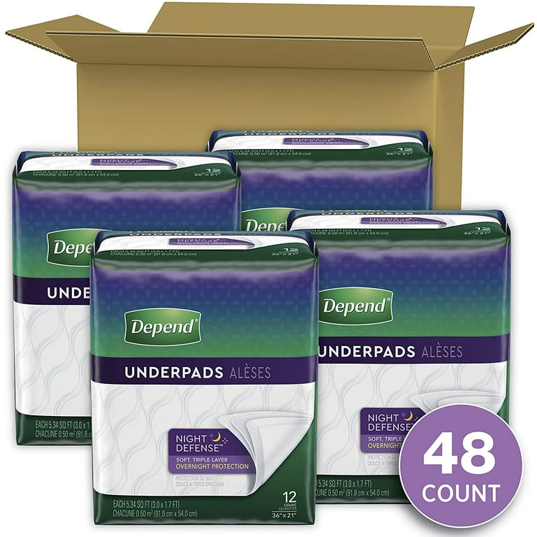 Depend Underpads/Disposable Incontinence Bed Pads For, 50 OFF