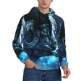 thumbnail image 2 of Naloa Celestial Ram Night Sky Men's Casual Hooded Collar Drawstring Hoodies Pullover Sweatshirts Casual Long Sleeve Shirts-Medium, 2 of 7