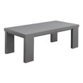 thumbnail image 1 of Table Basse Encadrée en Aluminium avec Plateau Style Planche, Gris, 1 of 1