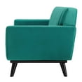 thumbnail image 6 of Tufted Loveseat Sofa, Velvet, Teal Blue, Modern Contemporary Urban Design, Living Lounge Room Hotel Lobby Hospitality, 6 of 7