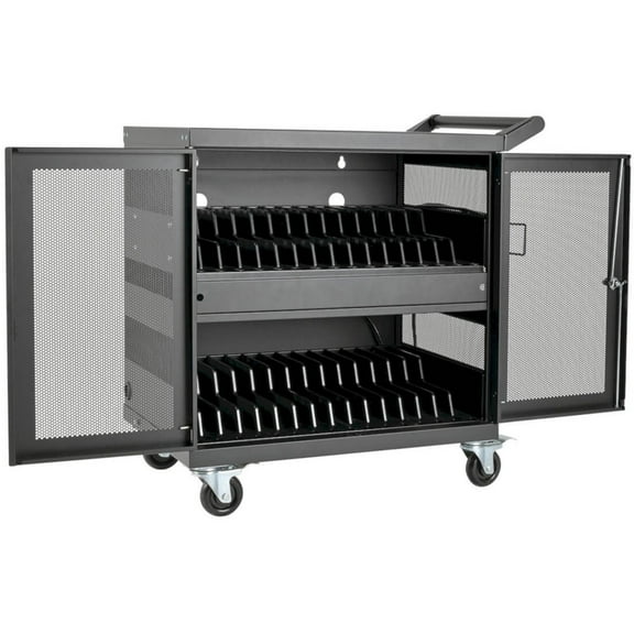 Tripp Lite 32-Port USB Charging Cart Storage Station Android Tablet iPad