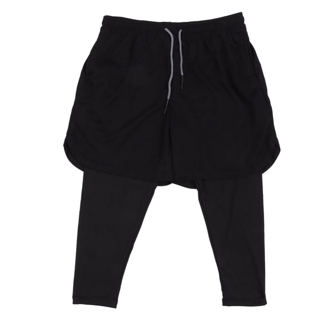 Pantalones cortos para hombre, cómodos, transpirables, informales, elegantes, deportivos, para entrenamiento, color negro, talla M