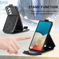 thumbnail image 4 of SaniMore for Samsung Galaxy A53 5G Magnetic Closure Top & Bottom Flip Wallet Case, Premium PU Leather Cover with Car Mount Card Slot & Adjustable Kickstand Full Body Protective Shell, Black, 4 of 9