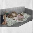 thumbnail image 6 of Sugar Skull Soft Flannel Fleece Throw Blanket, Sugar Skull with Roses and Thorns in Pastel Colors, Cozy Plush for Indoor and Outdoor Use, 50" x 60", Warm Taupe Chocolate, by Ambesonne, 6 of 6