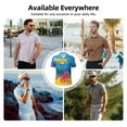 thumbnail image 3 of Kdxio Submarine And Landscape Print Men's Short Sleeve Polo Shirt,Midweight Men's Shirt-X-Large, 3 of 5