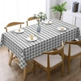 thumbnail image 6 of Rectangle Tablecloth with Wave Lace 60x84 Inch, Gray Buffalo Plaid Rectangle Table Cloth Comfortable Table Cloths Kitchen Tablecloths for Restaurant, Picnic, Indoor and Outdoor Dining, 6 of 8