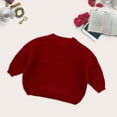 thumbnail image 4 of Coerni Baby Toddler Crewneck Sweater Boys Girls Cable Knitted Long Sleeve Solid Color Warm Pullover Top Fall Winter Clothes, 4 of 4