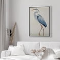 thumbnail image 5 of PixonSign Framed Canvas Print Wall Art Watercolor Pastel Blue Heron Galapagos Bird Animals Wilderness Illustrations Modern Art Antique Vintage Farmhouse Relax/Calm/Cozy for Bedroom - 24"x36" White, 5 of 5