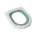 thumbnail image 2 of Kraoden Soft Warmer Toilet Seat Cover, Washable Reusable Easy Install, Fits Most Round Toilet Seats, Non-Fading Fiber Cloth, Comfortable Bathroom Accessory, No Cold Shock, 2 of 6