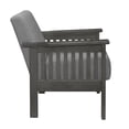 thumbnail image 2 of Newboti Furniture Gray Accent Chair 1pc Solid Wood Mission Arm Cushion Back Classic Living Room Furniture Antique Gray Wooden 06545, 2 of 10
