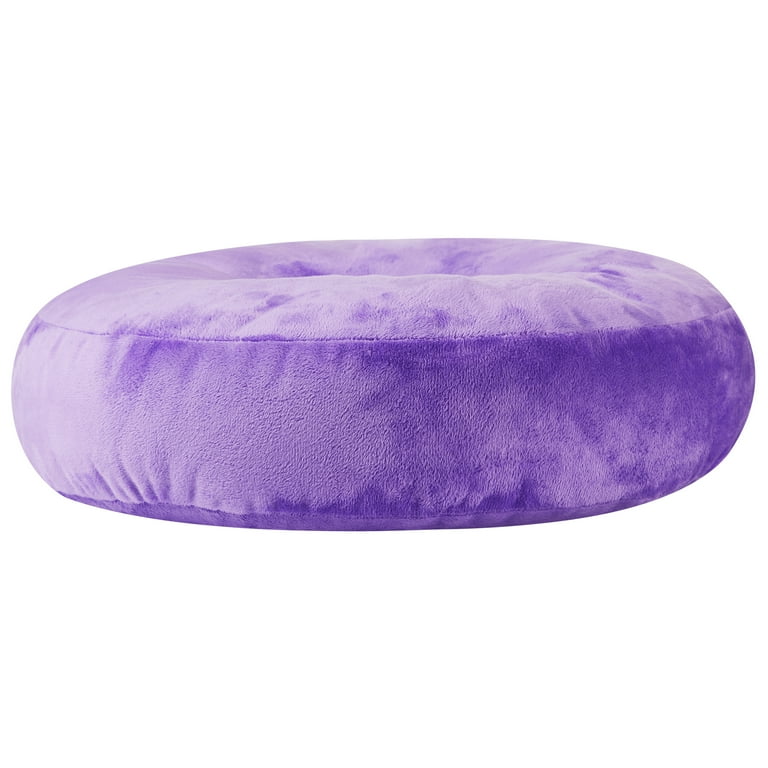 Cheer Collection Round Donut Pillow - Purple