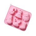 thumbnail image 1 of Injueey Molde de silicona para Navidad, festival, multiusos, DIY, muñeco de nieve, molde de Chocolate, pastel de Navidad, panadería, cocina, fiesta de Herramientas y accesorios para hornear Rosado Injueey HA027098-02, 1 of 6