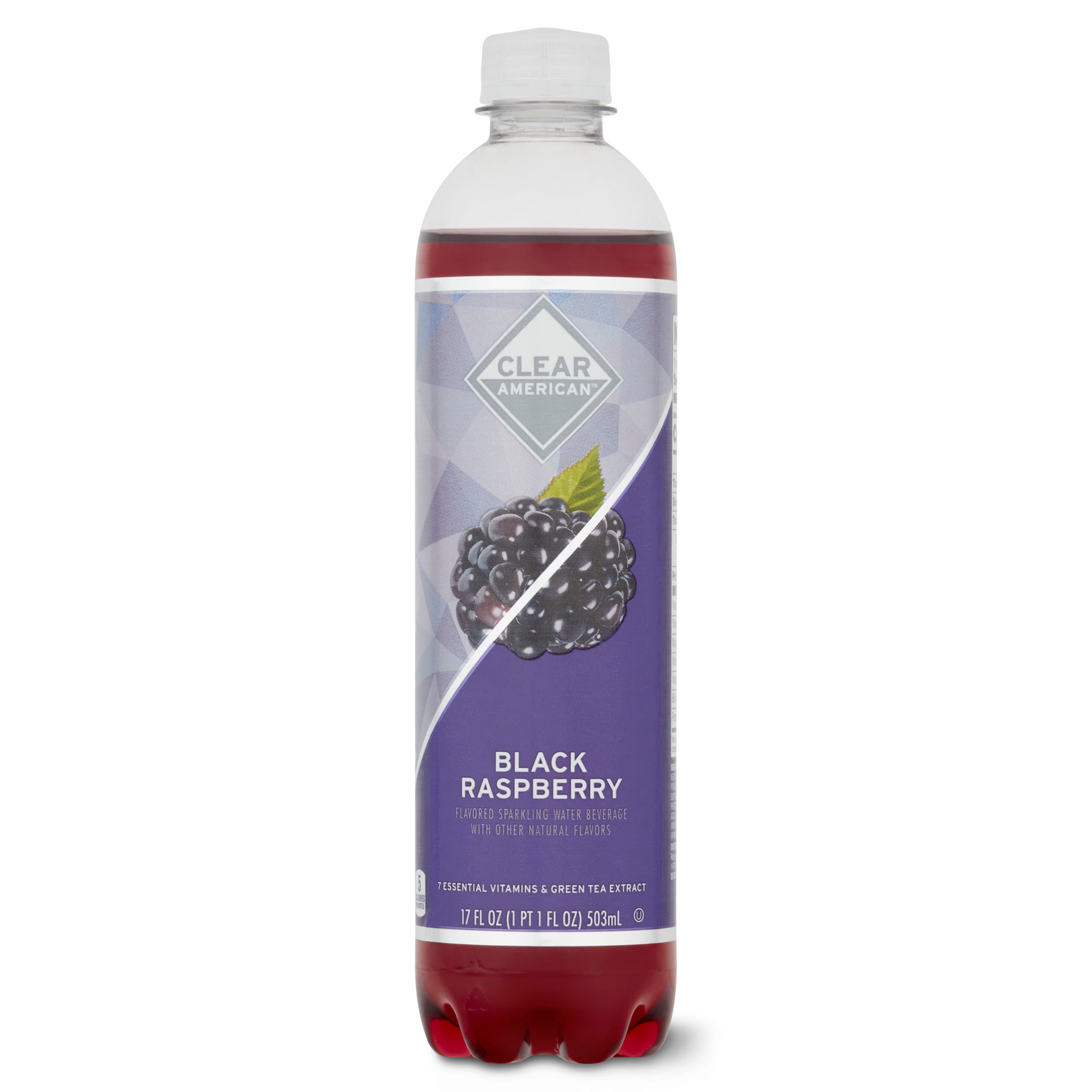 Clear American Ice Black Raspberry Sparkling Juice, 17 Fl Oz Bottle