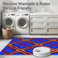 thumbnail image 5 of ODIKA 8'x10' Machine Washable Non-Slip Area Rug, Classic Tartan Featuring Intersecting Line High Traffic Rug with Pad, Blue, 610527, 5 of 8