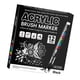 thumbnail image 1 of 12Pcs Liquid Acrylic Marker Brush Tip Acrylic Paint Pen for Journaling Drawing on Paper Stone Rock Canvas Wood Glass Multicolor, 1 of 4