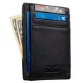 thumbnail image 1 of Front Pocket Slim Minimalist Leather Wallet RFID Blocking Genuine Leather Credit Card Holder, 1 of 6